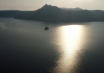 光り輝く摩周湖　１０月１７日７：００撮影