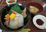 お昼に食べた海鮮丼／金谷フェリーサービス