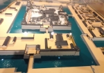 尼信会館内の尼崎城と城下町模型